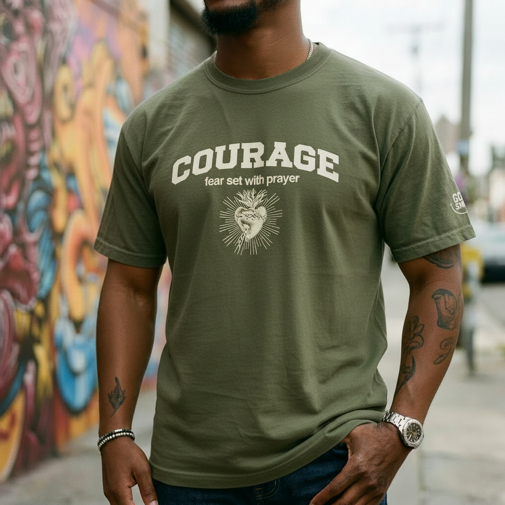 Courage Sacred Heart Tee
